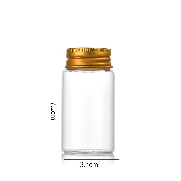 PandaHall Clear Glass Bottles Bead Containers, Screw Top Bead Storage Tubes with Aluminum Cap, Column, Golden, 3.7x7cm, Capacity: 50ml..., Gold
PandaHall Clear Glass Bottles Bead Containers, Screw Top Bead Storage Tubes with Aluminum Cap, Column, Golden, 3.7x7cm, Capacity: 50ml..., Gold