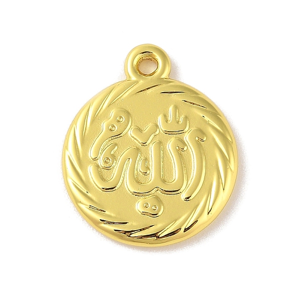 PandaHall 304 Stainless Steel Pendants, Flat Round with Allah Charm, Real 18K Gold Plated, 19.5x16.5x2mm, Hole: 1.5mm 304 Stainless Steel...
PandaHall 304 Stainless Steel Pendants, Flat Round with Allah Charm, Real 18K Gold Plated, 19.5x16.5x2mm, Hole: 1.5mm 304 Stainless Steel...