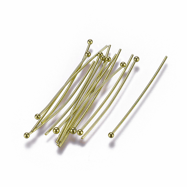 PandaHall Brass Ball Head Pins, Real 18K Gold Plated, 30x0.6mm, 23 Gauge, Head: 1.5mm, about 120pcs/10g Brass
PandaHall Brass Ball Head Pins, Real 18K Gold Plated, 30x0.6mm, 23 Gauge, Head: 1.5mm, about 120pcs/10g Brass