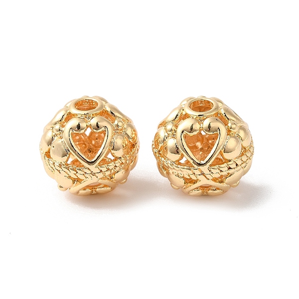 PandaHall Hollow Brass Beads, Round with Heart, Real 18K Gold Plated, 14x13.5mm, Hole: 3mm Brass Round
PandaHall Hollow Brass Beads, Round with Heart, Real 18K Gold Plated, 14x13.5mm, Hole: 3mm Brass Round