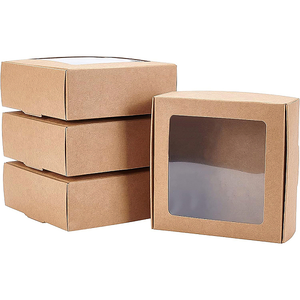 PandaHall Paper Candy Boxes, Bakery Box, with PVC Clear Window, for Party, Wedding, Baby Shower, Square, Tan, 9.5x9.5x3.5cm Paper Square..., Orange
PandaHall Paper Candy Boxes, Bakery Box, with PVC Clear Window, for Party, Wedding, Baby Shower, Square, Tan, 9.5x9.5x3.5cm Paper Square..., Orange