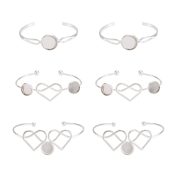 PandaHall Biyun 4Pcs 2 Style Brass & 2Pcs Iron Cuff Bangle Making, Heart Open Bangle with Blank Bangle Base, Silver, Tray: 12~16mm, Inner...
PandaHall Biyun 4Pcs 2 Style Brass & 2Pcs Iron Cuff Bangle Making, Heart Open Bangle with Blank Bangle Base, Silver, Tray: 12~16mm, Inner...