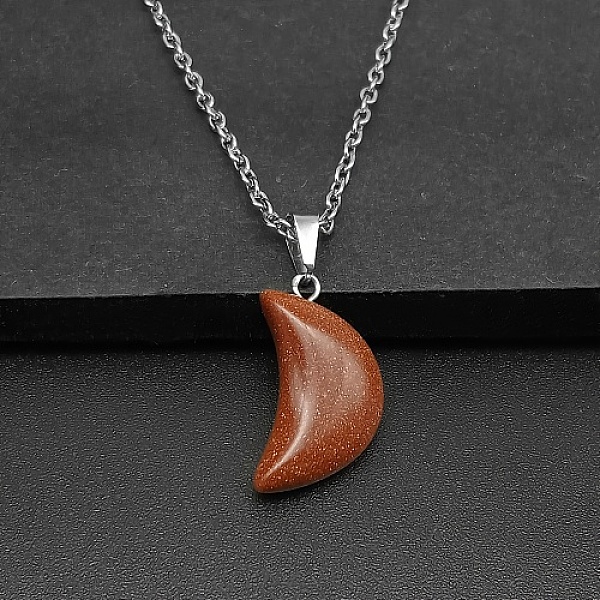 PandaHall Moon Synthetic Goldstone Pendant Necklaces, with Platinum Alloy Cable Chains, 19.69 inch(50cm) Goldstone Moon
PandaHall Moon Synthetic Goldstone Pendant Necklaces, with Platinum Alloy Cable Chains, 19.69 inch(50cm) Goldstone Moon