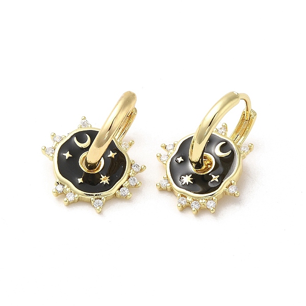 PandaHall Sun & Moon Real 18K Gold Plated Brass Dangle Leverback Earrings, with Enamel and Cubic Zirconia, Black, 23x16mm Cubic Zirconia Sun...
PandaHall Sun & Moon Real 18K Gold Plated Brass Dangle Leverback Earrings, with Enamel and Cubic Zirconia, Black, 23x16mm Cubic Zirconia Sun...