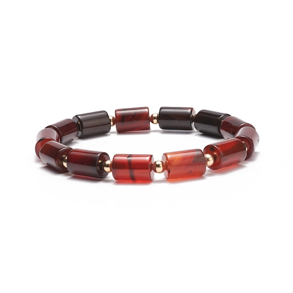 PandaHall Natural Agate Column Beaded Stretch Bracelet, Gemstone Jewelry for Women, Inner Diameter: 2-1/2 inch(6.3cm) Natural Agate
PandaHall Natural Agate Column Beaded Stretch Bracelet, Gemstone Jewelry for Women, Inner Diameter: 2-1/2 inch(6.3cm) Natural Agate