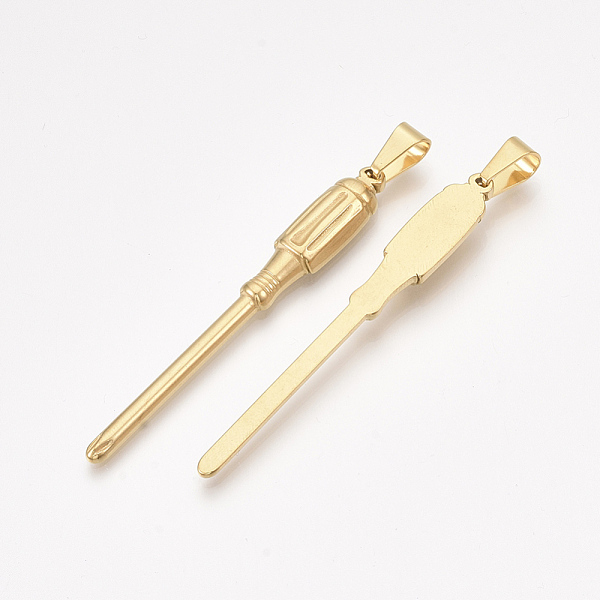PandaHall 304 Stainless Steel Big Pendants, Screwdriver Shape, Golden, 63.5x8x4mm, Hole: 8x5mm 304 Stainless Steel Tool
PandaHall 304 Stainless Steel Big Pendants, Screwdriver Shape, Golden, 63.5x8x4mm, Hole: 8x5mm 304 Stainless Steel Tool