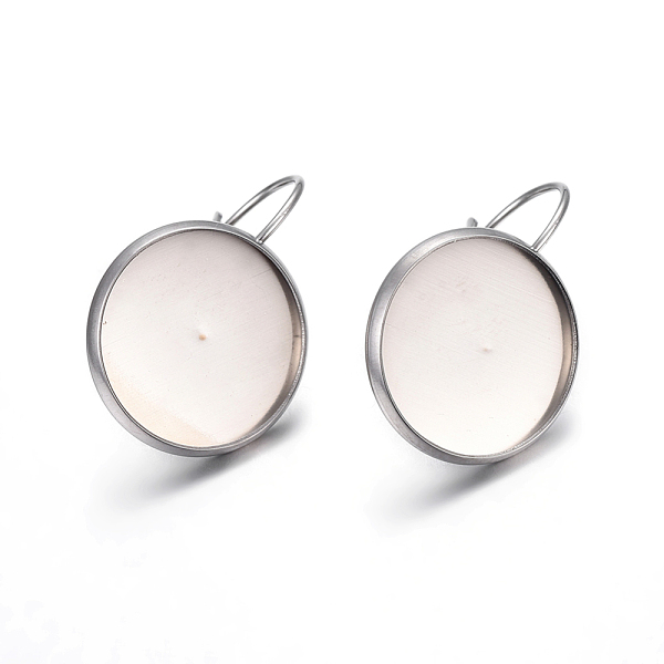 PandaHall 304 Stainless Steel Leverback Earring Settings, Flat Round, Stainless Steel Color, Tray: 16mm, 27x18x16mm, Pin: 0.7mm 304...
PandaHall 304 Stainless Steel Leverback Earring Settings, Flat Round, Stainless Steel Color, Tray: 16mm, 27x18x16mm, Pin: 0.7mm 304...