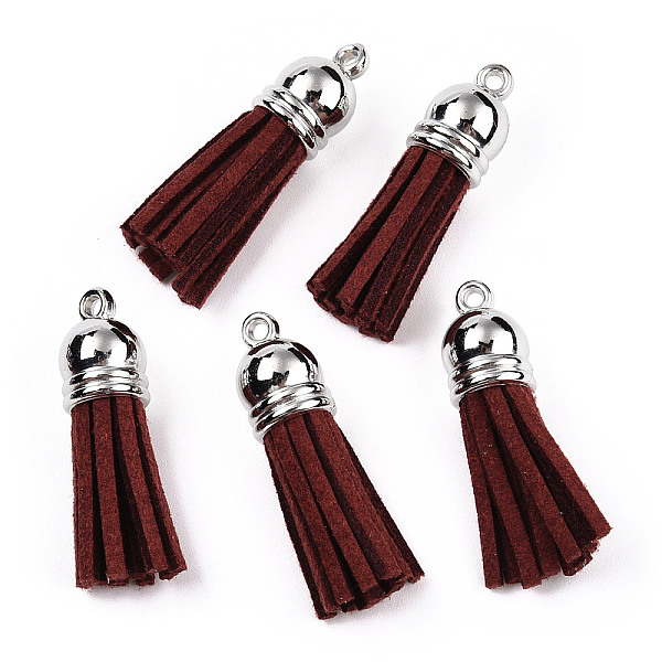 PandaHall Faux Suede Tassel Pendant Decorations, with CCB Plastic Cord Ends, Platinum, Dark Red, 35~37x10mm, Hole: 1.8mm Faux Suede Red
PandaHall Faux Suede Tassel Pendant Decorations, with CCB Plastic Cord Ends, Platinum, Dark Red, 35~37x10mm, Hole: 1.8mm Faux Suede Red