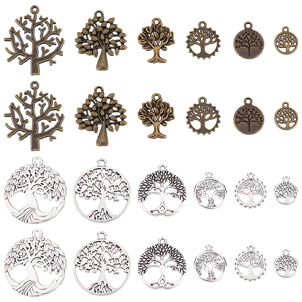 PandaHall 120Pcs 12 Style Tibetan Style Alloy Pendants, Cadmium Free & Nickel Free & Lead Free, Tree of Life, Mixed Color...
PandaHall 120Pcs 12 Style Tibetan Style Alloy Pendants, Cadmium Free & Nickel Free & Lead Free, Tree of Life, Mixed Color...