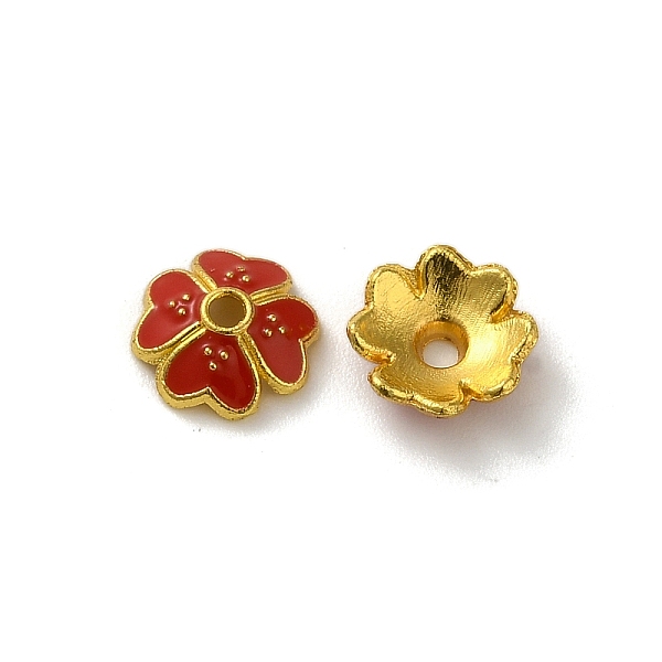 PandaHall Alloy Enamel Beads Caps, Lead Free & Cadmium Free, Multi-Petal Flower, FireBrick, 7x7x2.5mm, Hole: 1mm Alloy+Enamel Red
PandaHall Alloy Enamel Beads Caps, Lead Free & Cadmium Free, Multi-Petal Flower, FireBrick, 7x7x2.5mm, Hole: 1mm Alloy+Enamel Red