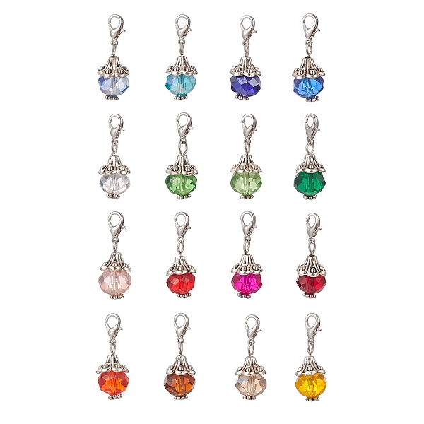 PandaHall 16Pcs Faceted Rondelle Glass Pendants Decorations, with Zinc Alloy Lobster Clasps Charm, for Keychain, Purse, Backpack Ornament..., Multicolor
PandaHall 16Pcs Faceted Rondelle Glass Pendants Decorations, with Zinc Alloy Lobster Clasps Charm, for Keychain, Purse, Backpack Ornament..., Multicolor