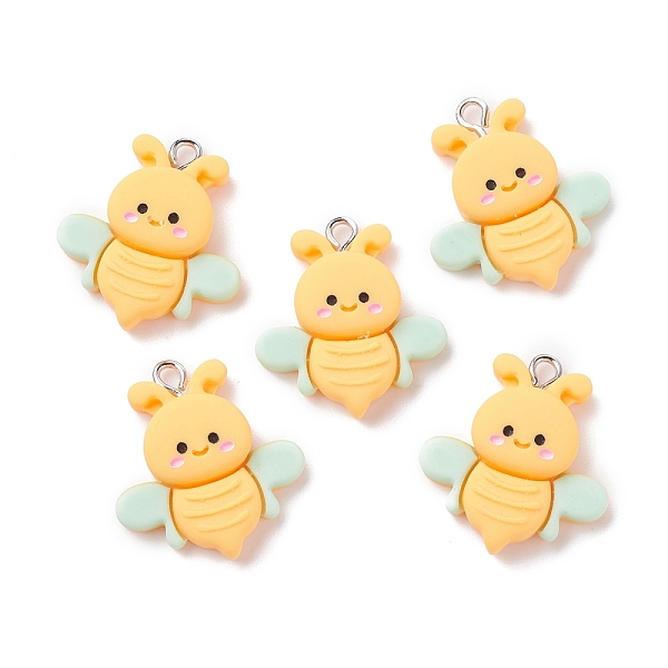 PandaHall Opaque Resin Pendants, with Platinum Tone Iron Loops, Bee, Gold, 25.5x22.5x6mm, Hole: 2mm Iron+Resin Bees Gold
PandaHall Opaque Resin Pendants, with Platinum Tone Iron Loops, Bee, Gold, 25.5x22.5x6mm, Hole: 2mm Iron+Resin Bees Gold