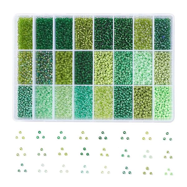 PandaHall 288G 24 Colors Glass Seed Beads, Round, Mixed Color, 8/0, 3~4x2~3mm, Hole: 0.8~1mm, 12g/color Glass Multicolor
PandaHall 288G 24 Colors Glass Seed Beads, Round, Mixed Color, 8/0, 3~4x2~3mm, Hole: 0.8~1mm, 12g/color Glass Multicolor