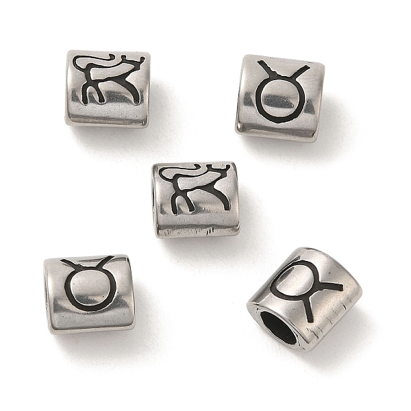 PandaHall Oval with Constellation 304 Stainless Steel Beads, Large Hole Beads, Antique Silver, Taurus, 9x9x6mm, Hole: 4.5mm 304 Stainless...
PandaHall Oval with Constellation 304 Stainless Steel Beads, Large Hole Beads, Antique Silver, Taurus, 9x9x6mm, Hole: 4.5mm 304 Stainless...