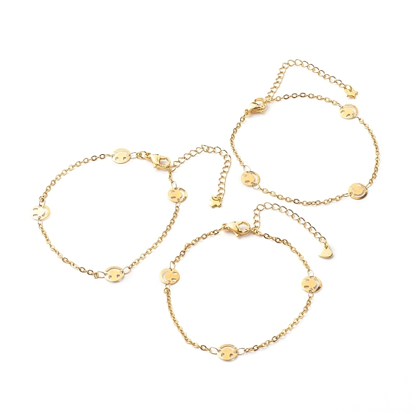 PandaHall 304 Stainless Steel Link Chains Bracelet, Smile, Golden, 7-5/8 inch(19.5cm) 304 Stainless Steel
PandaHall 304 Stainless Steel Link Chains Bracelet, Smile, Golden, 7-5/8 inch(19.5cm) 304 Stainless Steel