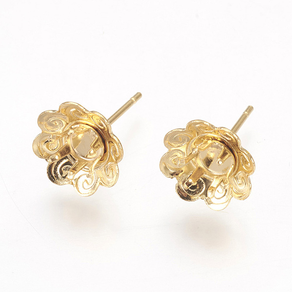 PandaHall 304 Stainless Steel Ear Stud Components, Flower, Golden, 16mm, Flower: 10.5~11x4.5mm, Tray: 4mm, Pin: 0.7mm 304 Stainless Steel...
PandaHall 304 Stainless Steel Ear Stud Components, Flower, Golden, 16mm, Flower: 10.5~11x4.5mm, Tray: 4mm, Pin: 0.7mm 304 Stainless Steel...