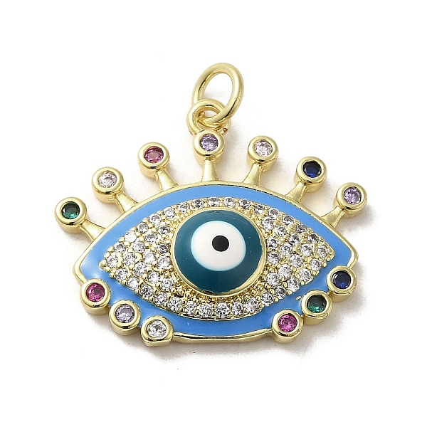 PandaHall Brass Micro Pave Cubic Zirconia Pendants, with Enamel, with Jump Ring, Real 18K Gold Plated, Evil Eye, Cornflower Blue...
PandaHall Brass Micro Pave Cubic Zirconia Pendants, with Enamel, with Jump Ring, Real 18K Gold Plated, Evil Eye, Cornflower Blue...