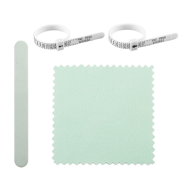 PandaHall Ring Size US Official American Finger Measure, with Double-sided Sponge Polish Strip File and Silver Polishing Cloth, Mixed Color..., Multicolor
PandaHall Ring Size US Official American Finger Measure, with Double-sided Sponge Polish Strip File and Silver Polishing Cloth, Mixed Color..., Multicolor