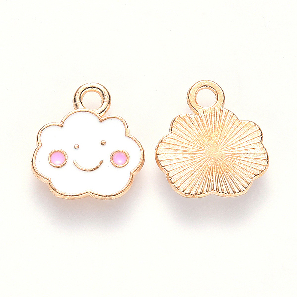 PandaHall Alloy Enamel Charms, Cloud, with Smile Face, Light Gold, White, 13x12x1mm, Hole: 1.8mm Alloy+Enamel Cloud White
PandaHall Alloy Enamel Charms, Cloud, with Smile Face, Light Gold, White, 13x12x1mm, Hole: 1.8mm Alloy+Enamel Cloud White