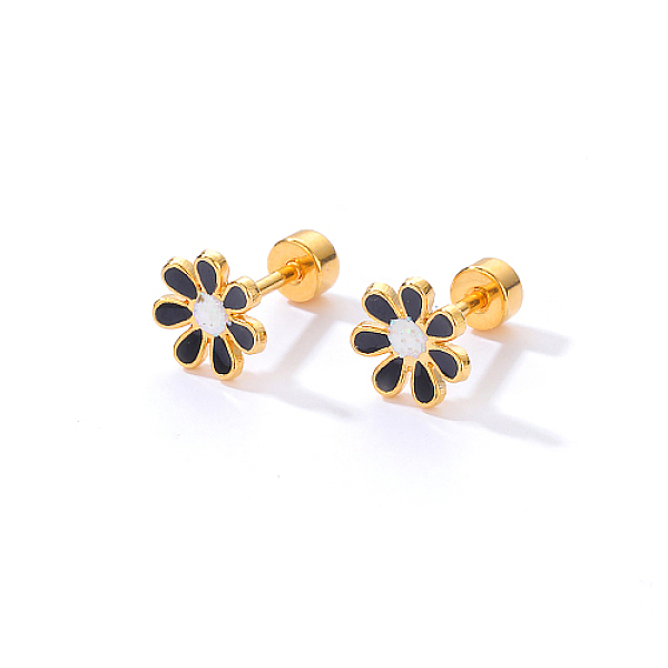 PandaHall Real 18K Gold Plated Stainless Steel Stud Earrings for Women, Daisy Flower, Black, No Size Stainless Steel Flower Black
PandaHall Real 18K Gold Plated Stainless Steel Stud Earrings for Women, Daisy Flower, Black, No Size Stainless Steel Flower Black