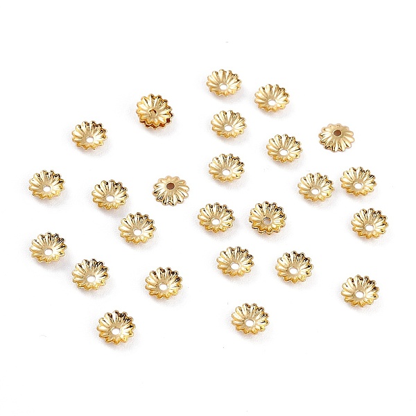 PandaHall Rack Plating Brass Bead Cap, Long-Lasting Plated, Flower, Multi-Petal, Real 18K Gold Plated, 5.5x1.3mm, Hole: 1.2mm Brass
PandaHall Rack Plating Brass Bead Cap, Long-Lasting Plated, Flower, Multi-Petal, Real 18K Gold Plated, 5.5x1.3mm, Hole: 1.2mm Brass
