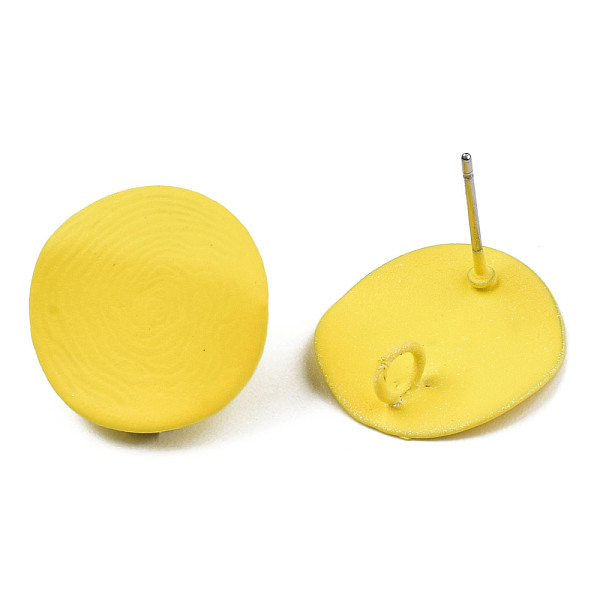 PandaHall Spray Painted Iron Stud Earring Findings, with Vertical Loops, Flat Round, Yellow, 17mm, Hole: 2.5mm, Pin: 0.7mm Iron Flat Round...
PandaHall Spray Painted Iron Stud Earring Findings, with Vertical Loops, Flat Round, Yellow, 17mm, Hole: 2.5mm, Pin: 0.7mm Iron Flat Round...
