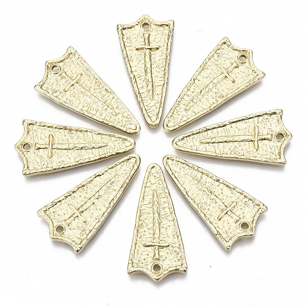 PandaHall Alloy Pendants, Shield with Sword, Cadmium Free & Nickel Free & Lead Free, Real 16K Gold Plated, 29.5x14.5x2mm, Hole: 1.6mm Alloy...
PandaHall Alloy Pendants, Shield with Sword, Cadmium Free & Nickel Free & Lead Free, Real 16K Gold Plated, 29.5x14.5x2mm, Hole: 1.6mm Alloy...
