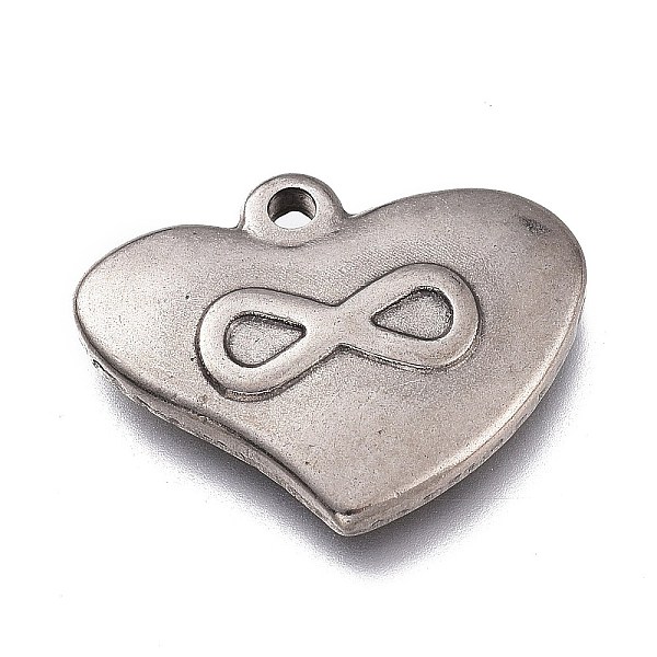 PandaHall 304 Stainless Steel Pendants, Heart with Infinity, Stainless Steel Color, 16x20x3mm, Hole: 1.6mm 304 Stainless Steel Heart
PandaHall 304 Stainless Steel Pendants, Heart with Infinity, Stainless Steel Color, 16x20x3mm, Hole: 1.6mm 304 Stainless Steel Heart