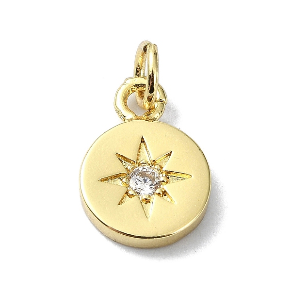 PandaHall Star Theme Brass Micro Pave Clear Cubic Zirconia Pendants, with Jump Ring, Real 18K Gold Plated, Flat Round, 13x9x2mm, Hole: 3mm...
PandaHall Star Theme Brass Micro Pave Clear Cubic Zirconia Pendants, with Jump Ring, Real 18K Gold Plated, Flat Round, 13x9x2mm, Hole: 3mm...