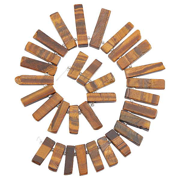 PandaHall Natural Tiger Eye Beads Strands, Rectangle, 29~50x7~11x4~8mm, Hole: 2~2.5mm, about 31~32pcs/strand, 15.35''~16.14''(39~41cm) Tiger...
PandaHall Natural Tiger Eye Beads Strands, Rectangle, 29~50x7~11x4~8mm, Hole: 2~2.5mm, about 31~32pcs/strand, 15.35''~16.14''(39~41cm) Tiger...