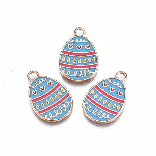 PandaHall Alloy Enamel Pendants, Light Gold, Cadmium Free & Lead Free, Easter Egg Shape with Heart, Cornflower Blue, 22x14x1.5mm, Hole: 2mm...
PandaHall Alloy Enamel Pendants, Light Gold, Cadmium Free & Lead Free, Easter Egg Shape with Heart, Cornflower Blue, 22x14x1.5mm, Hole: 2mm...