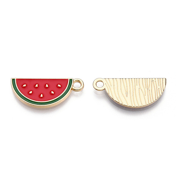 PandaHall Alloy Enamel Pendants, Light Gold, Watermelon, Red, 23x10x2mm, Hole: 2mm Alloy+Enamel Fruit Red
PandaHall Alloy Enamel Pendants, Light Gold, Watermelon, Red, 23x10x2mm, Hole: 2mm Alloy+Enamel Fruit Red