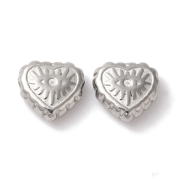 PandaHall 304 Stainless Steel Beads, Heart with Eye, Stainless Steel Color, 7x8x3mm, Hole: 1mm 304 Stainless Steel Heart
PandaHall 304 Stainless Steel Beads, Heart with Eye, Stainless Steel Color, 7x8x3mm, Hole: 1mm 304 Stainless Steel Heart