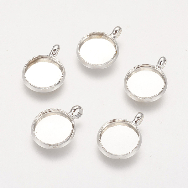 PandaHall Brass Pendant Cabochon Settings, Plain Edge Bezel Cups, Nickel Free, Silver Color Plated, Tray: 10mm, 12x2mm, Hole: 3mm Brass Flat...
PandaHall Brass Pendant Cabochon Settings, Plain Edge Bezel Cups, Nickel Free, Silver Color Plated, Tray: 10mm, 12x2mm, Hole: 3mm Brass Flat...