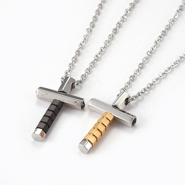 PandaHall 304 Stainless Steel Pendant Necklaces, with Rhinestone and Lobster Claw Clasps, Cross, Mixed Color, 17.7 inch~17.9 inch(45~45.5cm)..., Clear
PandaHall 304 Stainless Steel Pendant Necklaces, with Rhinestone and Lobster Claw Clasps, Cross, Mixed Color, 17.7 inch~17.9 inch(45~45.5cm)..., Clear
