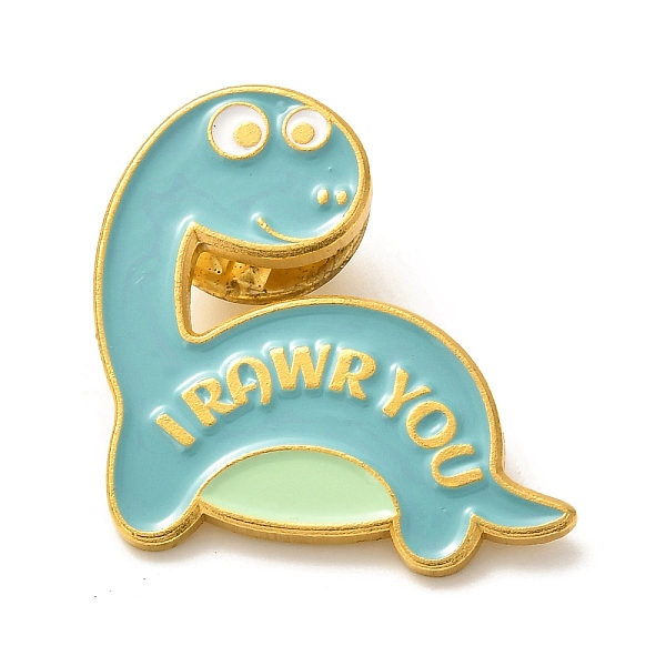 PandaHall Alloy Enamel Brooches, Enamel Pin, Dinosaur with I Rawr You, Turquoise, 26x26x9mm Alloy+Enamel Word Green
PandaHall Alloy Enamel Brooches, Enamel Pin, Dinosaur with I Rawr You, Turquoise, 26x26x9mm Alloy+Enamel Word Green