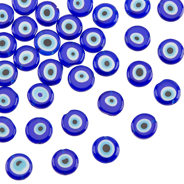 PandaHall About 33 Pcs Glass Evil Eye Beads, 12mm Blue Handmade Lampwork Beads Flat Round Evil Eye Charms Turkish Evil Eye Spacer Beads for...
PandaHall About 33 Pcs Glass Evil Eye Beads, 12mm Blue Handmade Lampwork Beads Flat Round Evil Eye Charms Turkish Evil Eye Spacer Beads for...