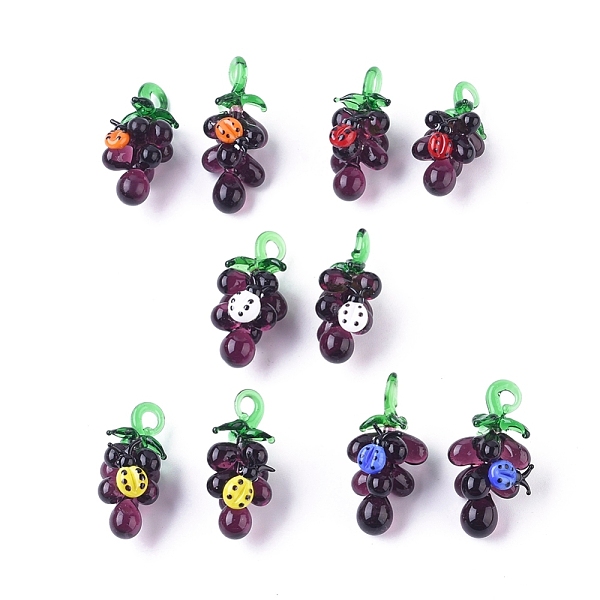 PandaHall Autumn Theme Thanksgiving Charms Handmade Lampwork Pendants, with Ladybug, Grape, Mixed Color, Size: about 22mm wide, 41mm long..., Multicolor
PandaHall Autumn Theme Thanksgiving Charms Handmade Lampwork Pendants, with Ladybug, Grape, Mixed Color, Size: about 22mm wide, 41mm long..., Multicolor