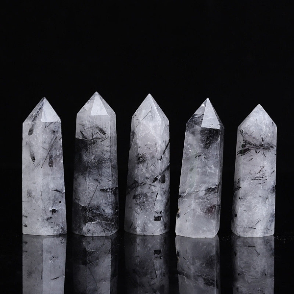 PandaHall Point Tower Natural Tourmalinated Quartz Healing Stone Wands, for Reiki Chakra Meditation Therapy Decors, Hexagonal Prism, 50~60mm...
PandaHall Point Tower Natural Tourmalinated Quartz Healing Stone Wands, for Reiki Chakra Meditation Therapy Decors, Hexagonal Prism, 50~60mm...