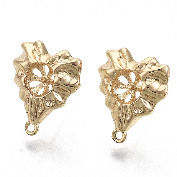 PandaHall Brass Stud Earring Findings, with Loop, Real 18K Gold Plated, For Half Drilled Beads, Nickel Free, Heart, 15.5x13mm, Hole: 1mm...
PandaHall Brass Stud Earring Findings, with Loop, Real 18K Gold Plated, For Half Drilled Beads, Nickel Free, Heart, 15.5x13mm, Hole: 1mm...