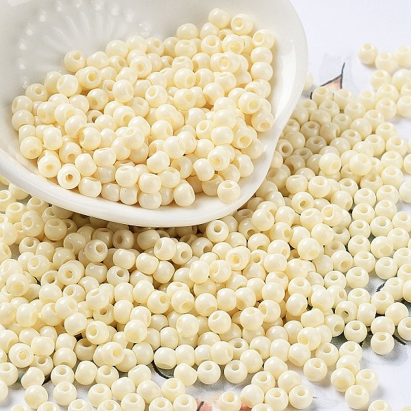 PandaHall Baking Paint Glass Seed Beads, Round, Old Lace, 4x3mm, Hole: 1.2mm, about 7650pcs/pound Glass
PandaHall Baking Paint Glass Seed Beads, Round, Old Lace, 4x3mm, Hole: 1.2mm, about 7650pcs/pound Glass