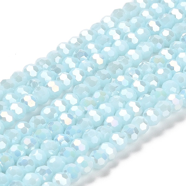 PandaHall Opaque Glass Beads Stands, AB Color, Faceted(32 Facets), Round, Light Cyan, 4.5x4mm, Hole: 1mm, about 87~93pcs/strand, 32~33cm...
PandaHall Opaque Glass Beads Stands, AB Color, Faceted(32 Facets), Round, Light Cyan, 4.5x4mm, Hole: 1mm, about 87~93pcs/strand, 32~33cm...