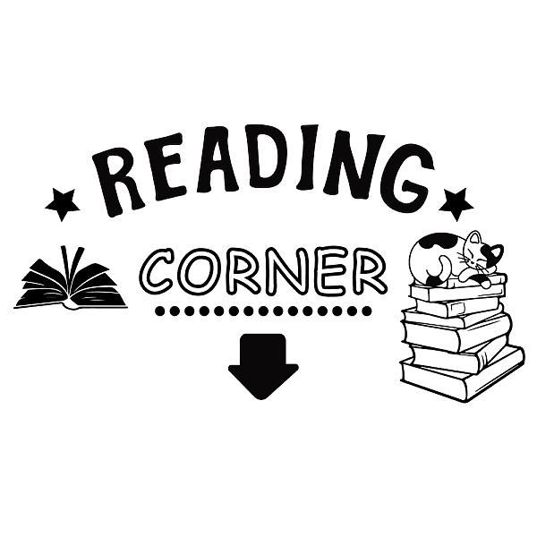 PandaHall SUPERDANT Reading Corner Wall Decals Library Reading Corner Decor Lettering Stickers Cat Wall Decals Creative Books Wall Vinyl..., Black
PandaHall SUPERDANT Reading Corner Wall Decals Library Reading Corner Decor Lettering Stickers Cat Wall Decals Creative Books Wall Vinyl..., Black