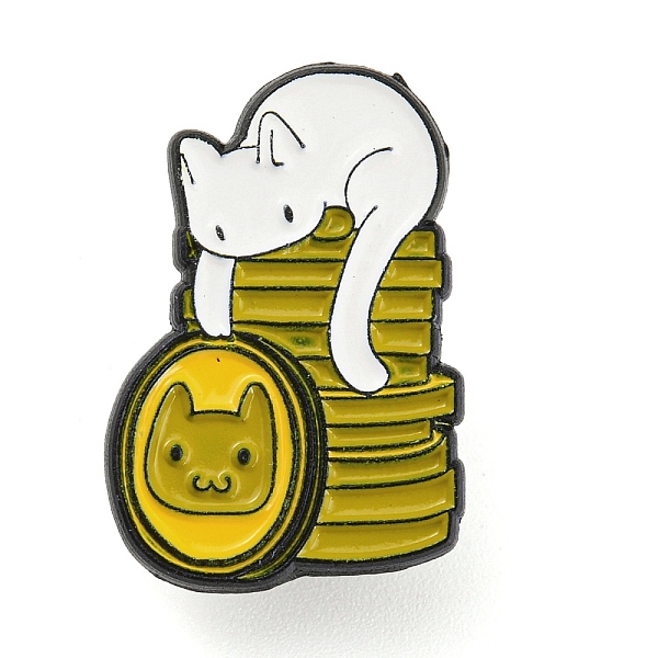 PandaHall Cartoon Style Enamel Pins, Black Alloy Badge for Backpack Clothes, Cat & Coin, 23.5x16.5x1mm Alloy+Enamel Cat Shape Gold
PandaHall Cartoon Style Enamel Pins, Black Alloy Badge for Backpack Clothes, Cat & Coin, 23.5x16.5x1mm Alloy+Enamel Cat Shape Gold