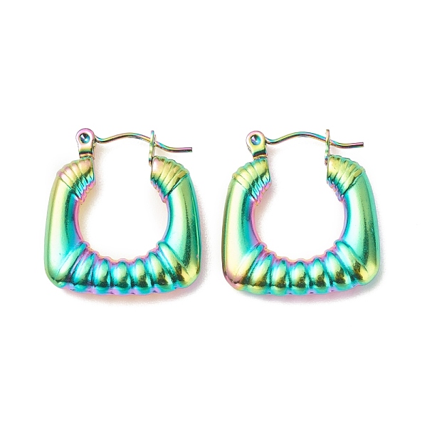 PandaHall Ion Plating(IP) 304 Stainless Steel Chunky Rectangle Hoop Earrings for Women, Rainbow Color, 22x20mm, Pin: 0.8mm 304 Stainless...
PandaHall Ion Plating(IP) 304 Stainless Steel Chunky Rectangle Hoop Earrings for Women, Rainbow Color, 22x20mm, Pin: 0.8mm 304 Stainless...