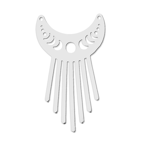 PandaHall 201 Stainless Steel Pendant Links, Laser Cut, Moon, Stainless Steel Color, 40x23x1mm, Hole: 1.2mm 201 Stainless Steel Moon
PandaHall 201 Stainless Steel Pendant Links, Laser Cut, Moon, Stainless Steel Color, 40x23x1mm, Hole: 1.2mm 201 Stainless Steel Moon