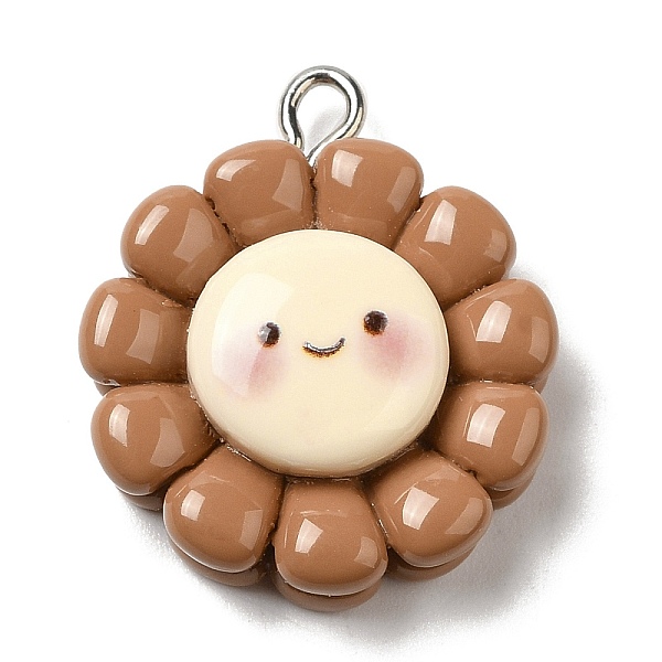 PandaHall Opaque Resin Pendants, with Platinum Plated Iron Loops, Peru, Flower, 26x21x7.5mm, Hole: 2.5mm Iron+Resin Flower Brown
PandaHall Opaque Resin Pendants, with Platinum Plated Iron Loops, Peru, Flower, 26x21x7.5mm, Hole: 2.5mm Iron+Resin Flower Brown