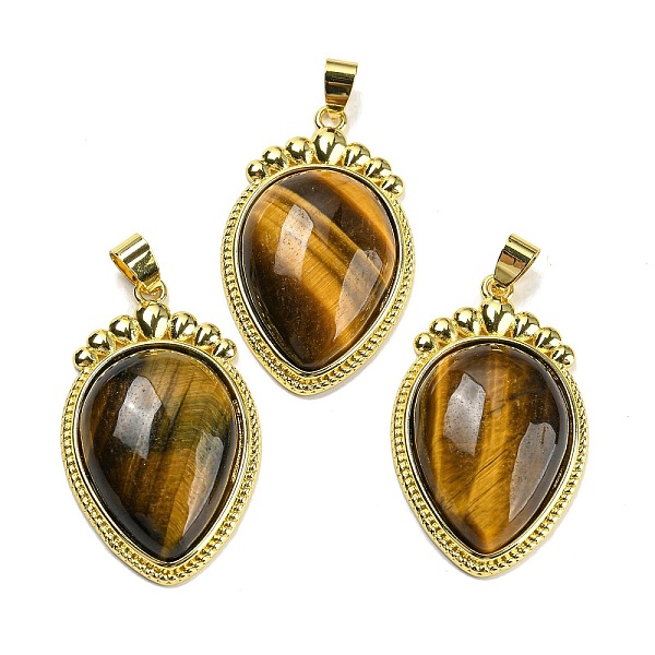 PandaHall Natural Tiger Eye Pendants, Carrot Charms with Rack Plating Golden Tone Brass Findings, Lead Free & Cadmium Free...
PandaHall Natural Tiger Eye Pendants, Carrot Charms with Rack Plating Golden Tone Brass Findings, Lead Free & Cadmium Free...