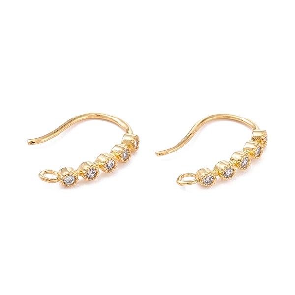 PandaHall Rack Plating Brass Micro Pave Cubic Zirconia Earring Hooks, with Horizontal Loop, Long-Lasting Plated, Real 18K Gold Plated..., Clear
PandaHall Rack Plating Brass Micro Pave Cubic Zirconia Earring Hooks, with Horizontal Loop, Long-Lasting Plated, Real 18K Gold Plated..., Clear