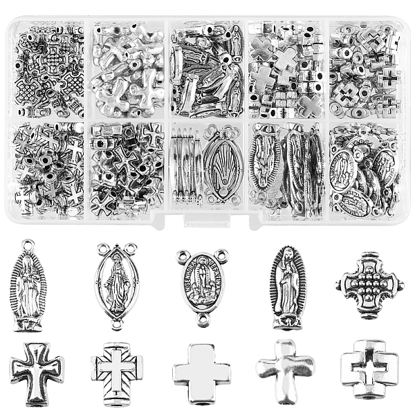 PandaHall HOBBIESAY 245Pcs 10 Style Antique Silver Virgin Mary Spacer Beads 8-25mm Tibetan Metal Cross Beads Mexican Spacer Charms Benedict...
PandaHall HOBBIESAY 245Pcs 10 Style Antique Silver Virgin Mary Spacer Beads 8-25mm Tibetan Metal Cross Beads Mexican Spacer Charms Benedict...